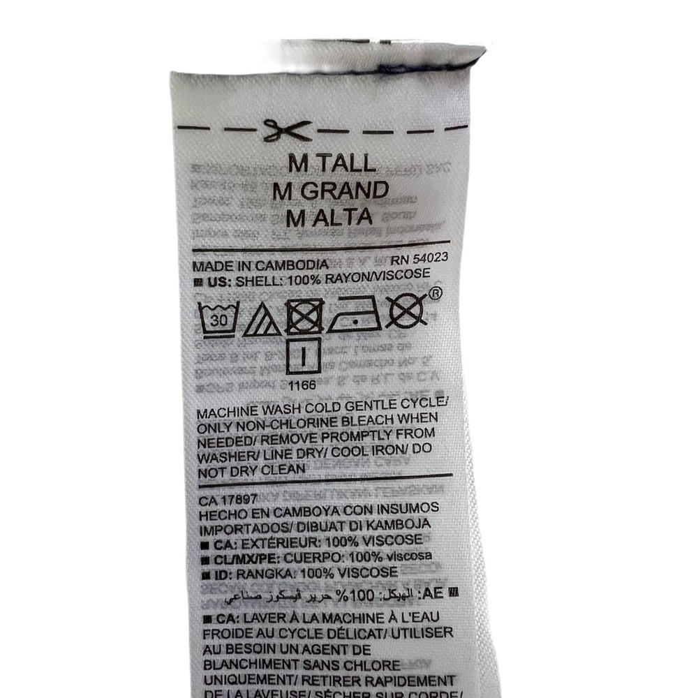 NWT Old Navy Floral Print V Neck Shift Dress Size Medium Tall - Picture 6 of 9